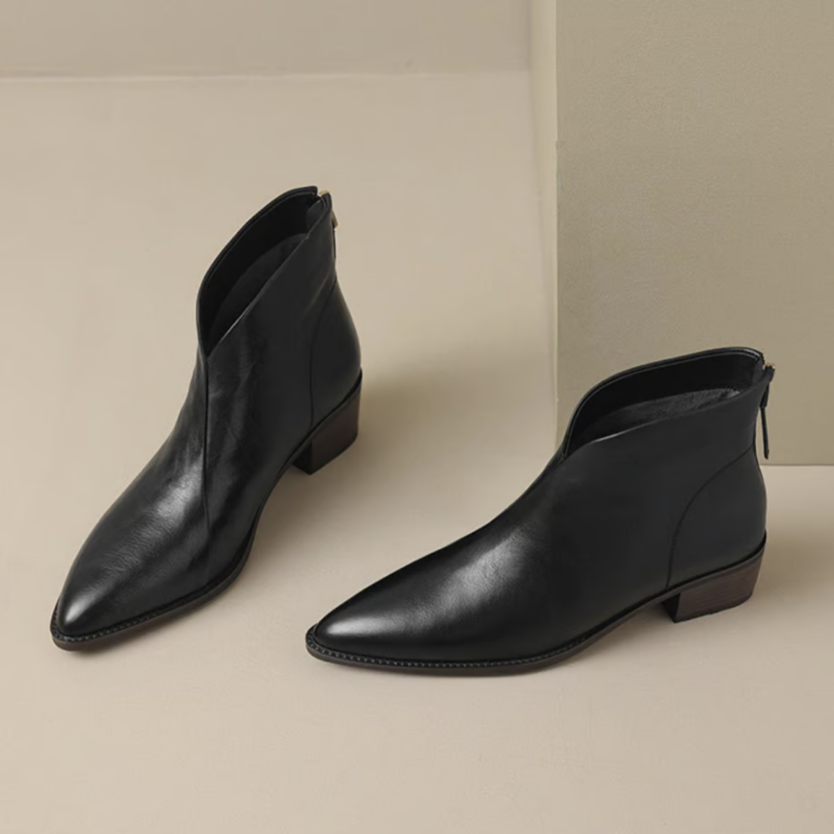 Low-Heel Luxury Ankle Boots