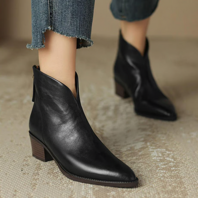Low-Heel Luxury Ankle Boots