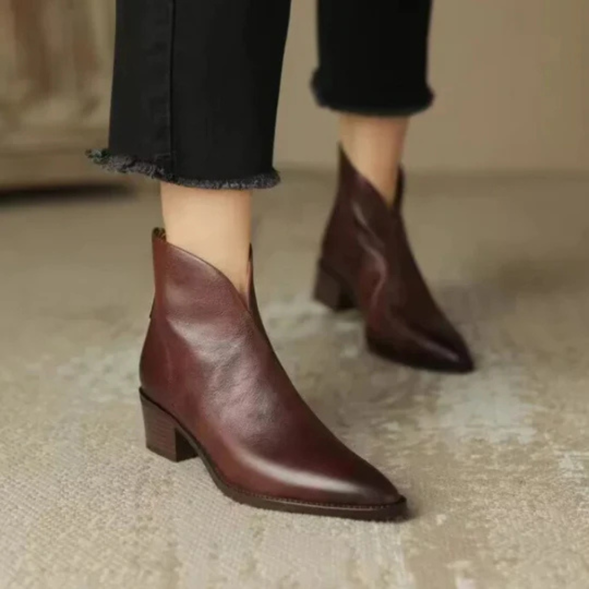 Low-Heel Luxury Ankle Boots