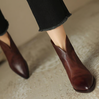 Low-Heel Luxury Ankle Boots