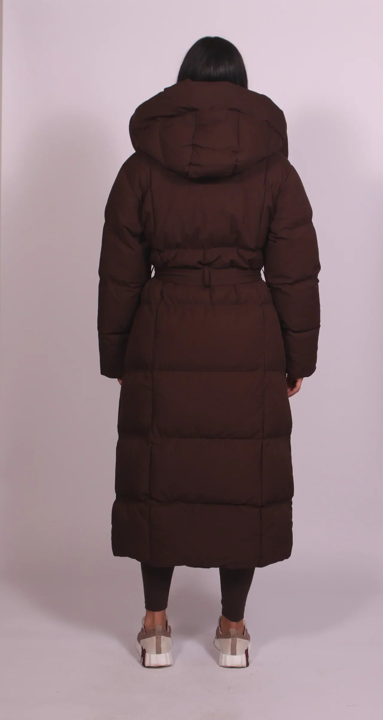 Deni™ | Long Belted Puffer Coat