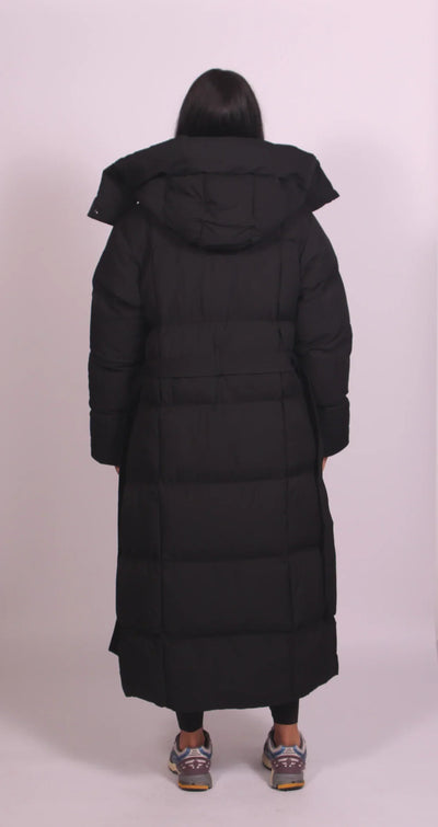 Deni™ | Long Belted Puffer Coat