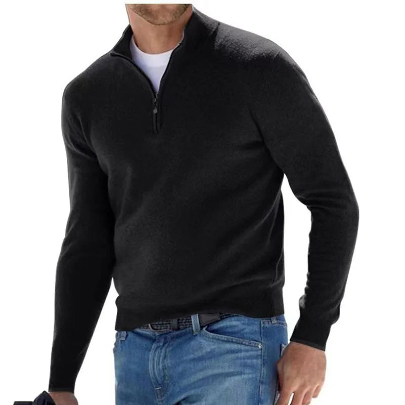 Axton™ | Collar Zip-Up Sweater