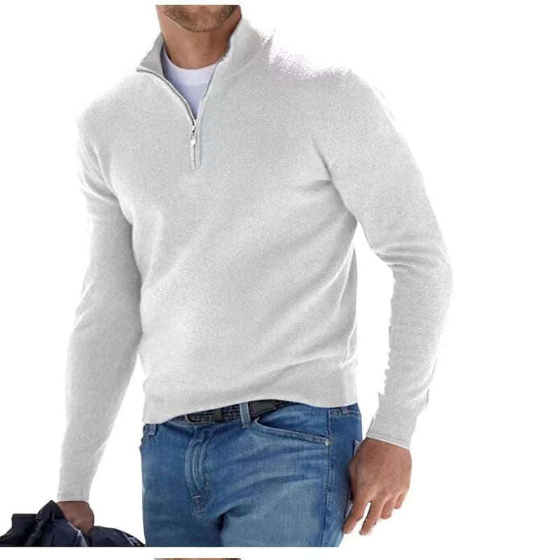 Axton™ | Collar Zip-Up Sweater